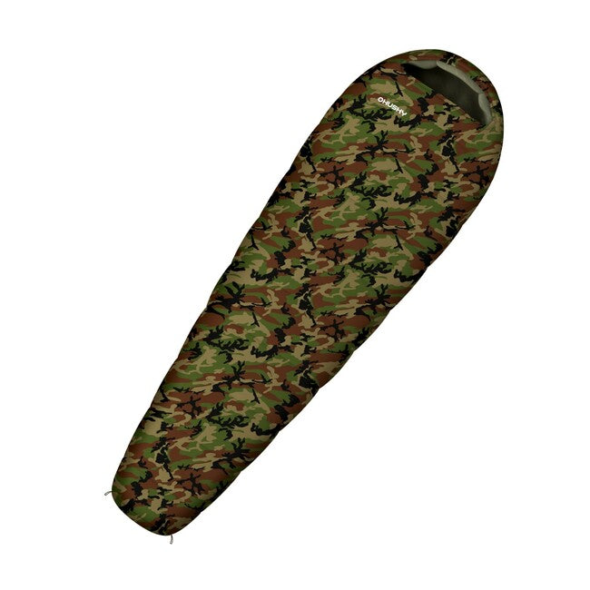 HUSKY Junior Army синтетичен тритезонен спален чувал детски -10, зелена