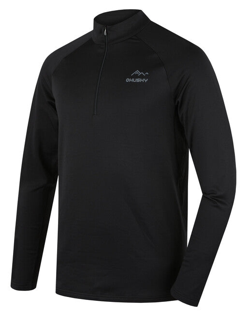 HUSKY Active Winter термобелье тениска дълги ръкави с три цип, черна, M