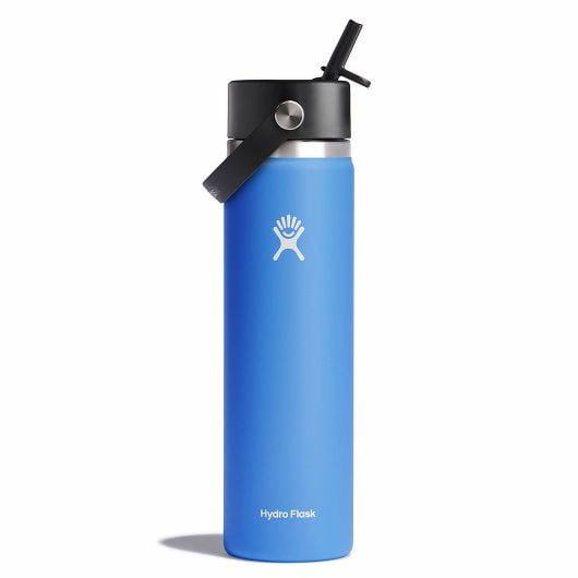 Hydro Flask Wide Mouth термобутилка с устройство Flex Straw Cap 710 ml Широка 24 OZ, каскаден