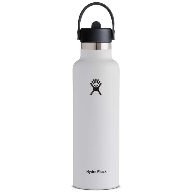 Hydro Flask Standard Flex Straw Cap термобутилка с накрайник OZ, бяла, 621 ml