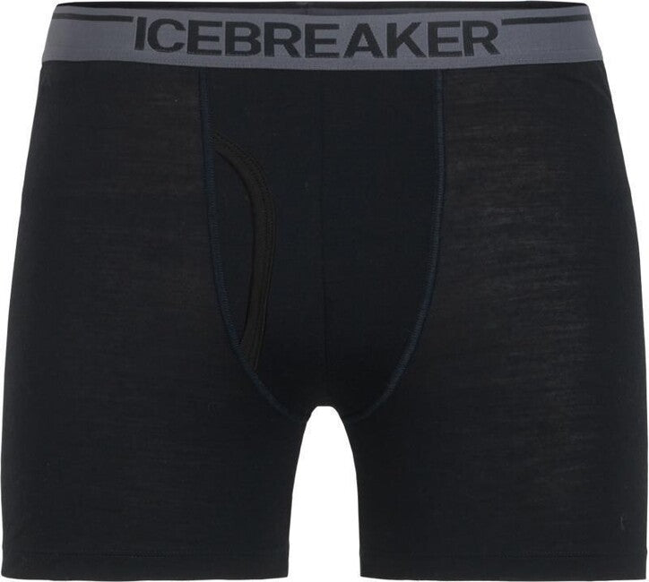 Icebreaker Anatomica мъжки боксерки с отвор, черни