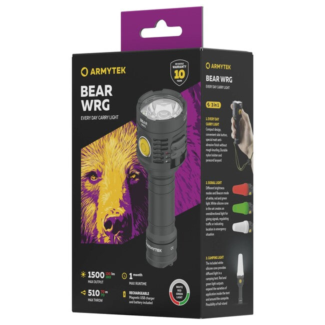 ArmyTek Prime C2 Pro Max джобен LED фенер с батерия с ръчен ремък 4000 lm, бяло