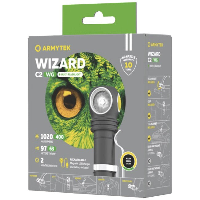 ArmyTek Wizard C2 WG фенер за глава LED топла захранване от акумулатор 1100 lm