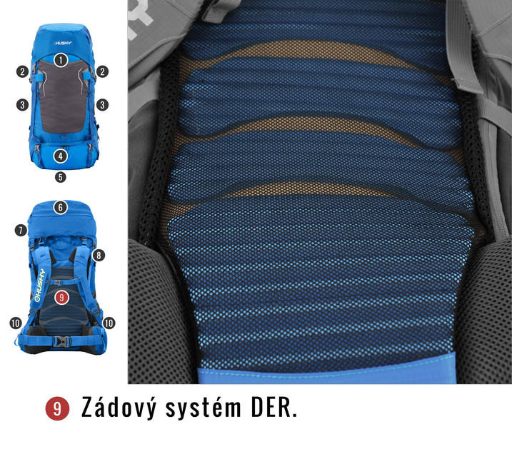 HUSKY Ultralight Rony New раница 50l, черна