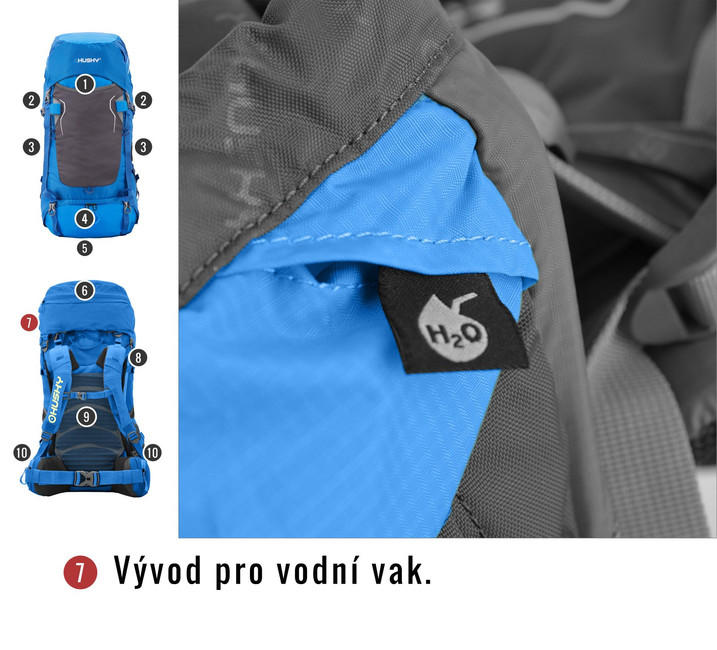 HUSKY Ultralight Rony New раница 50l, синя