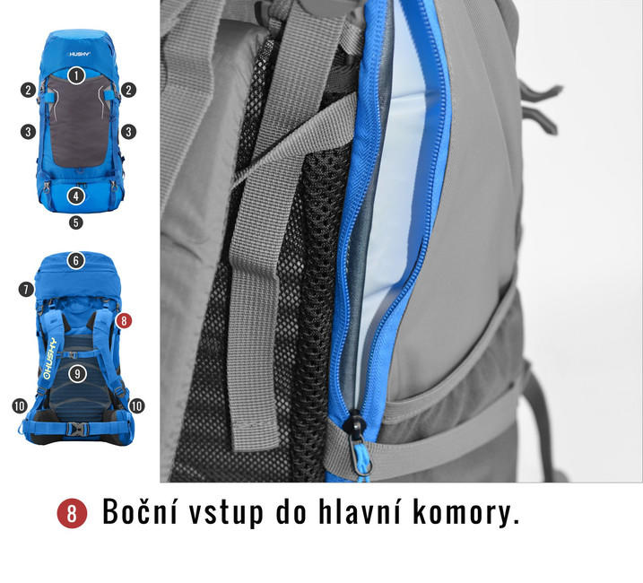 HUSKY Ultralight Rony New раница 50l, синя