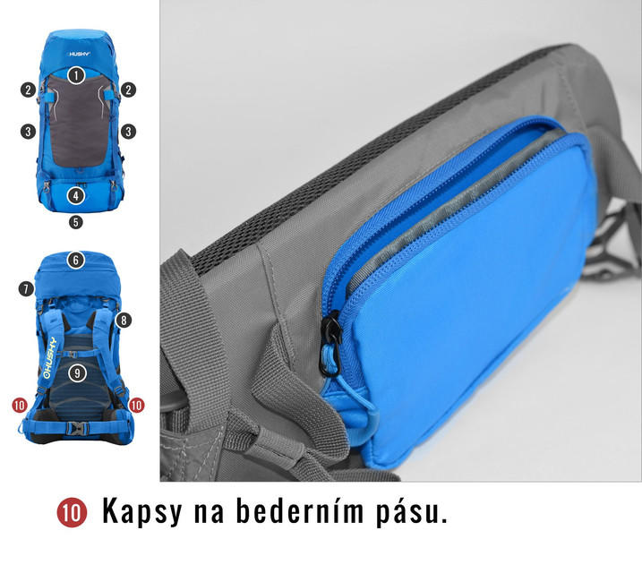 HUSKY Ultralight Rony New раница 50l, синя