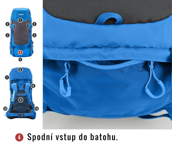 HUSKY Ultralight Rony New раница 50л, винена