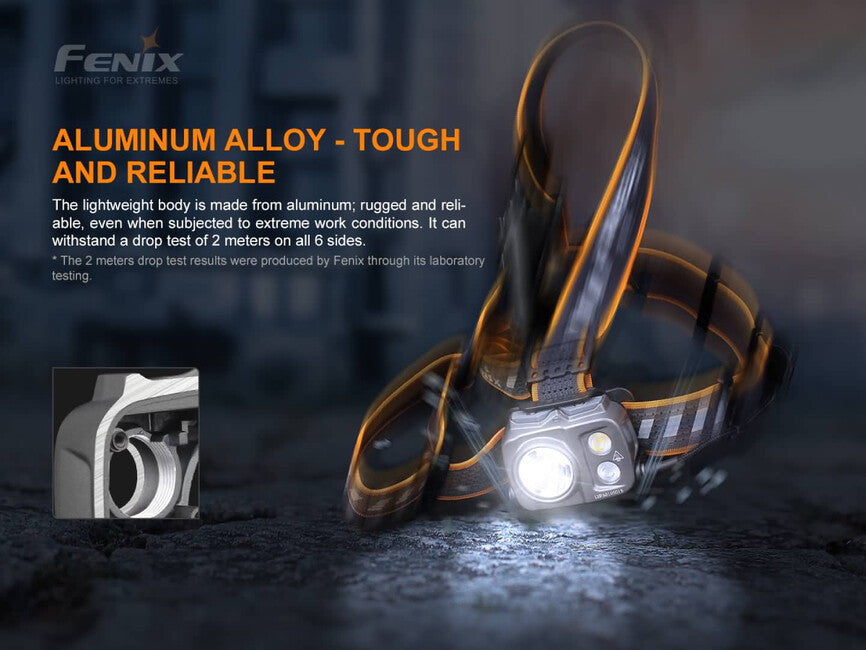 Fenix HP25R V2.0 фенер за глава, зареждаем