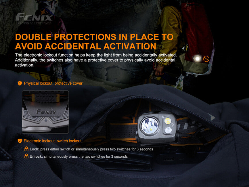 Fenix HP25R V2.0 фенер за глава, зареждаем