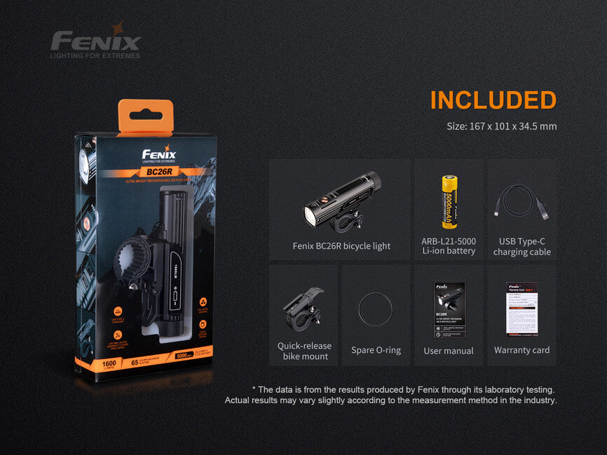 Fenix BC26R Φακός Ποδηλάτου Επαναφορτιζόμενος