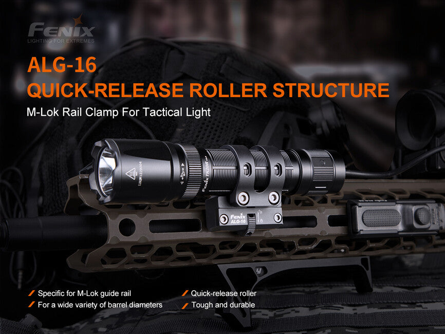 Fenix ALG-16 метална монтаж за фенери на M-LOK, черна