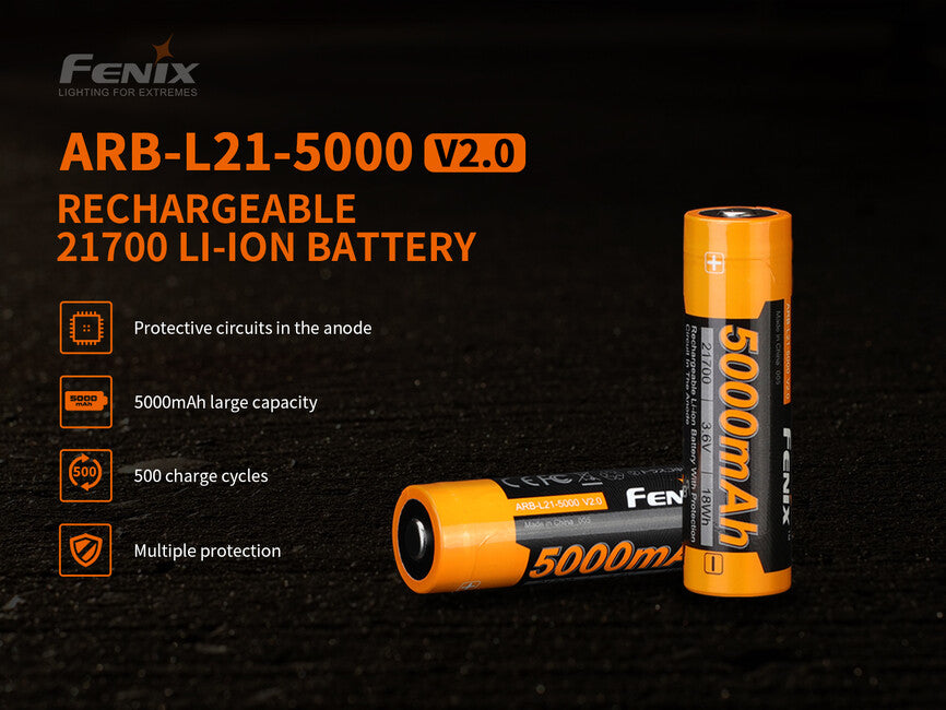 Fenix 21700 презареждаема батерия Li-Ion 5000 mAh