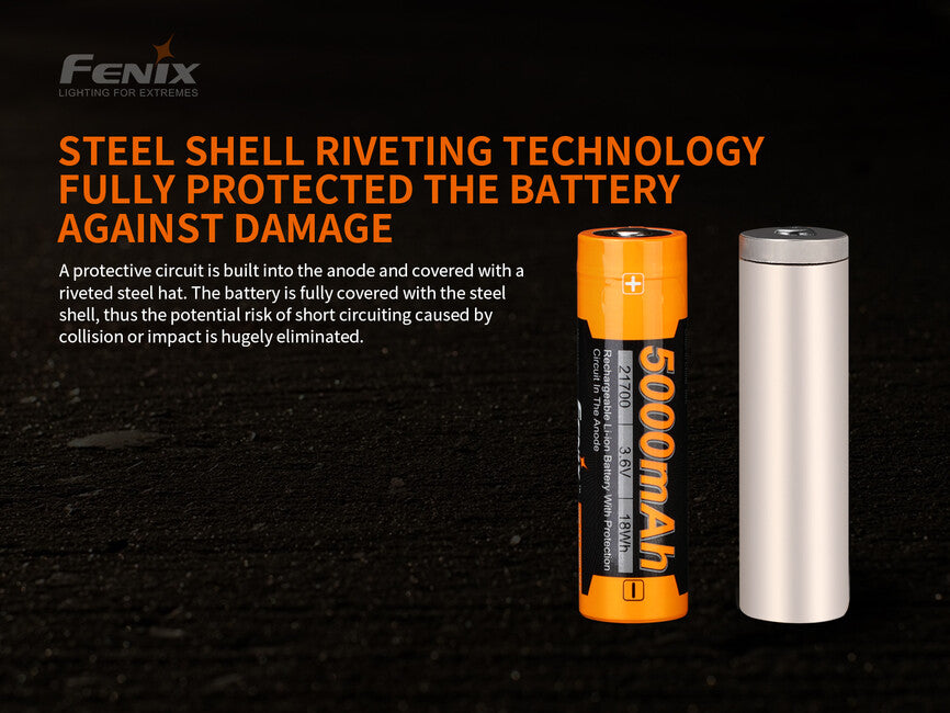 Fenix 21700 презареждаема батерия Li-Ion 5000 mAh