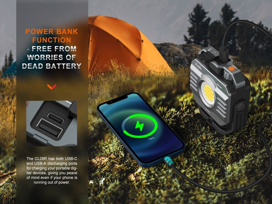 Fenix CL28R работно светло с powerbank