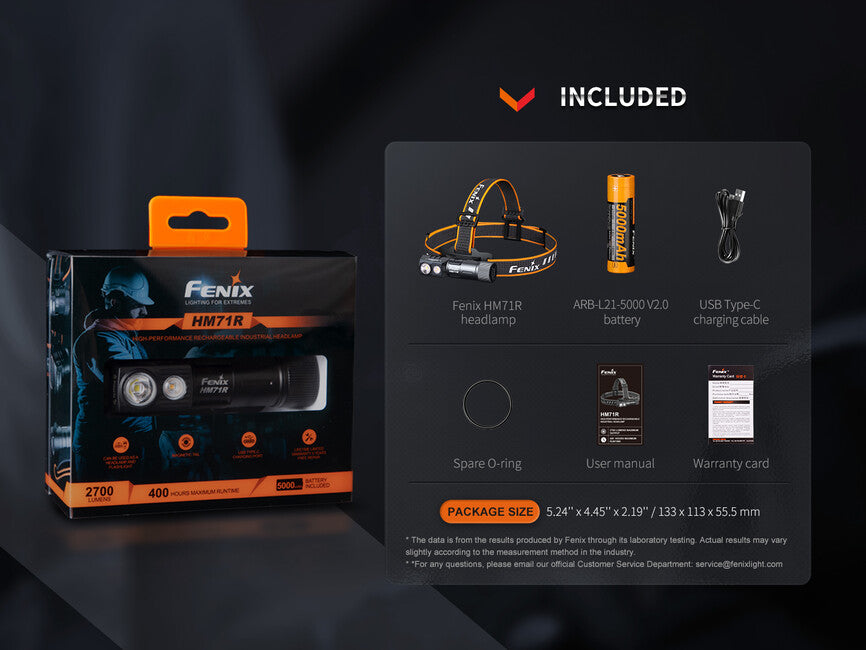 Fenix HM71R фенер за глава с батерия