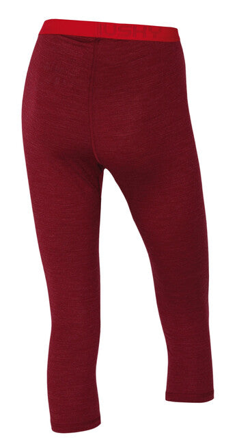 HUSKY Merino žensko termo perilo 3/4 hlače, temno opečnata