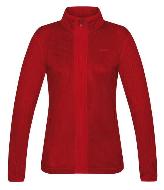 HUSKY Artic Zip дамски суитшърт с цип, виненочервено/червено
