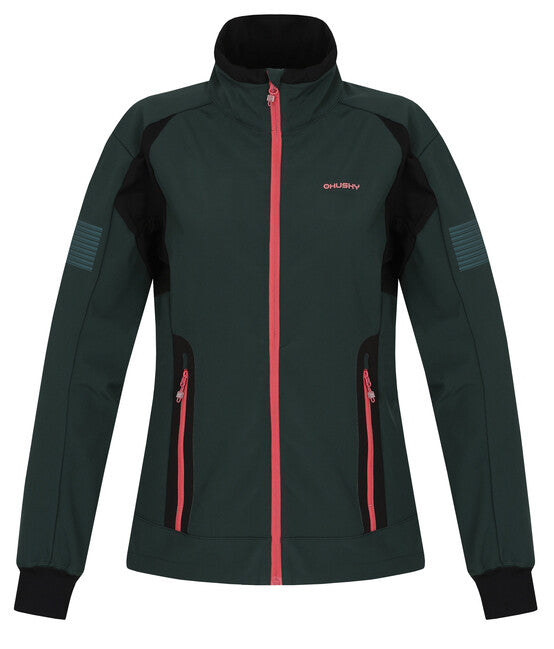 HUSKY Scooby women's softshell jacket, black-green