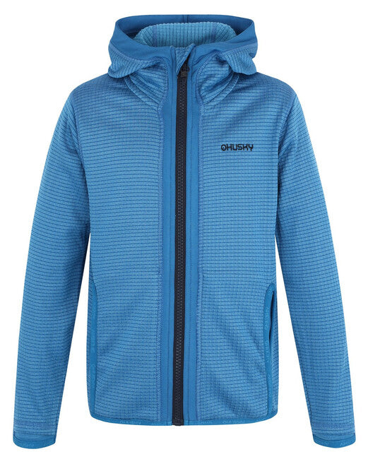 HUSKY Artic Zips K otroški pulover s kapuco, modra/črna modra