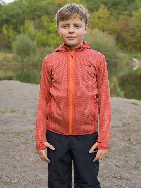 HUSKY Artic Zips K суитшърт с качулка, червена/черна синя