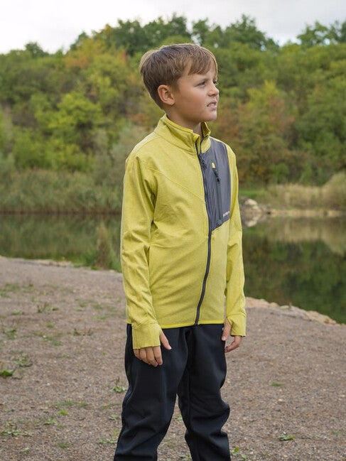 HUSKY Ane K kids' zip hoodie, lime green