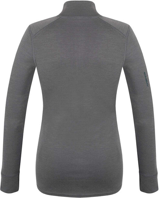 HUSKY Aron ženski merino pulover Zip, dk. grey green