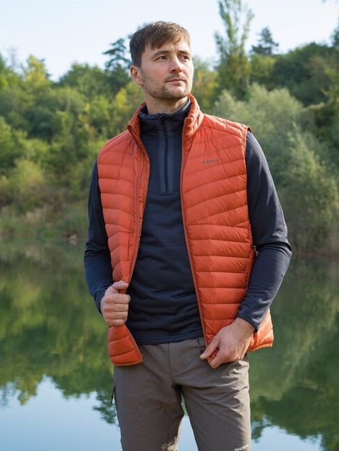 HUSKY Dresles хартиена елек, мъжки, цвят тухлен оранжево