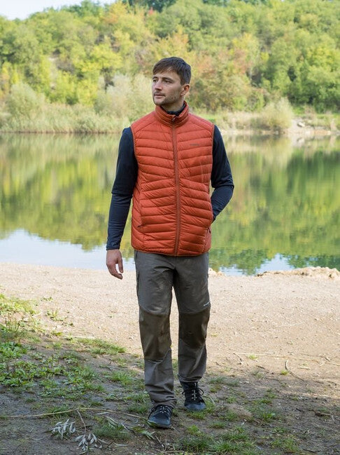 HUSKY Dresles хартиена елек, мъжки, цвят тухлен оранжево