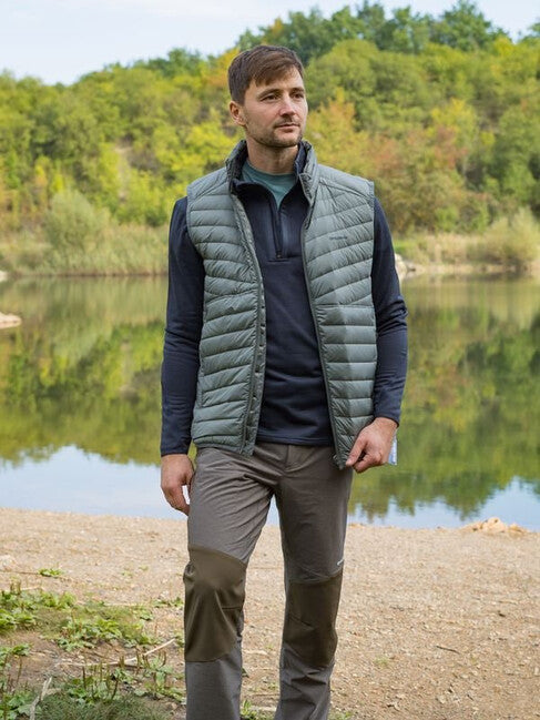 HUSKY Dresles хартиена елек мъжки, тъмносив зелен