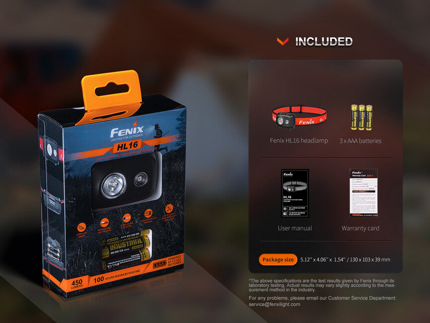 Fenix HL16 фенер за глава (450 лумена), розова