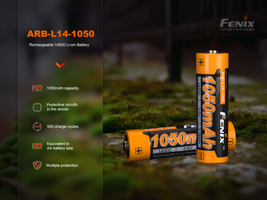 Fenix 14500 батерия 1050 mAh (Li-Ion)