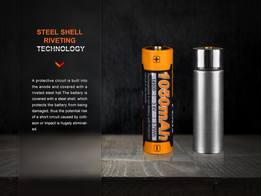 Fenix 14500 батерия 1050 mAh (Li-Ion)