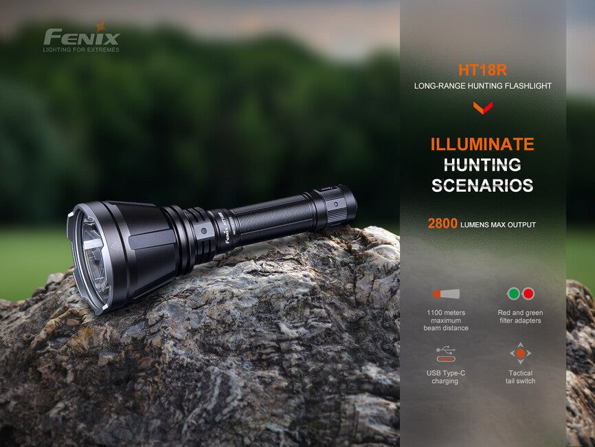 Fenix HT18R ловен фенер за глава със зареждане