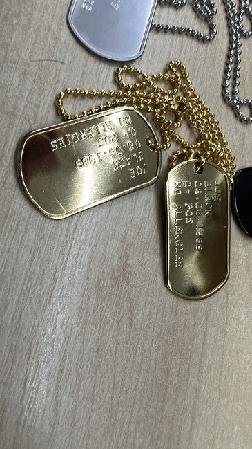 Мъжки гравиране на кученски жетони - Dog Tags