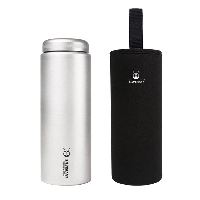 Silverant титанова бутилка с плоско капаче, 600 ml