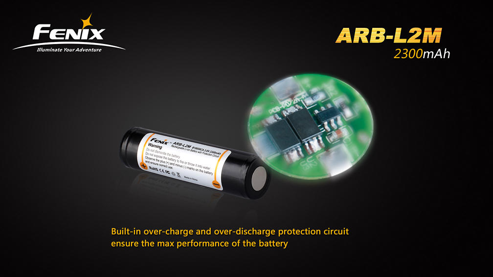 Fenix 18650 nabíjateľná batéria Li-Ion, 2300 mAh