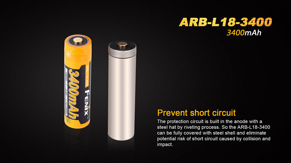 Fenix литиева батерия за зареждане 18650 Li-Ion 3400mAh