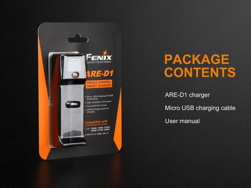 Fenix ARE-D1 USB зарядно устройство Li-ion, NiMH
