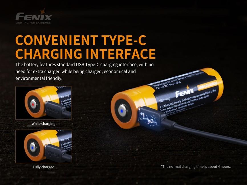 Fenix 21700 преносима батерия Li-Ion 5000 mAh USB-C