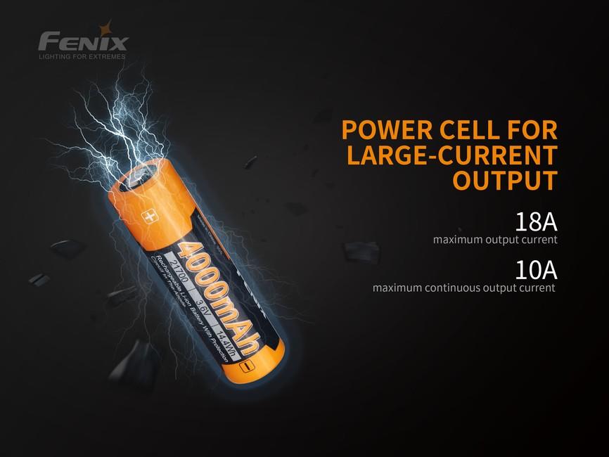 Fenix 21700 акумулаторна батерия Li-Ion, 4000 mAh
