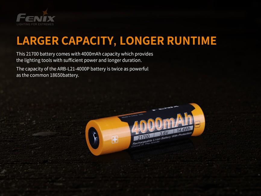 Fenix 21700 акумулаторна батерия Li-Ion, 4000 mAh