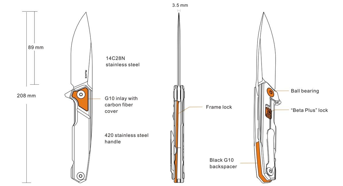 Ruike P875-SZ джобен нож със складно острие