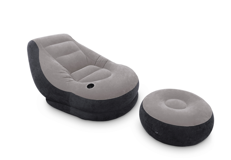 Intex Ultra Lounge удобно надуваемо кресло с подножка