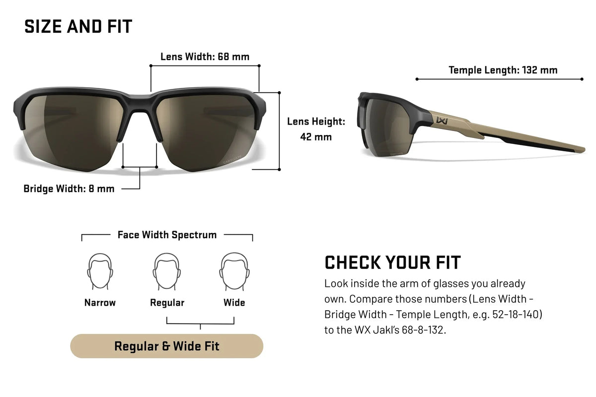 Wiley X Jakl slnečné okuliare Captivate Polarized Blue Mirror/Gloss Crystal Grey - Size & Fit