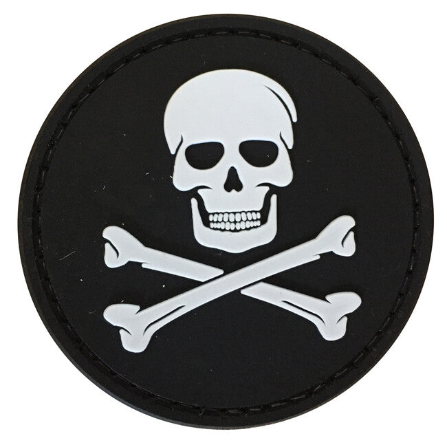 WARAGOD Jolly Roger PVC нашивка, черно и бяло