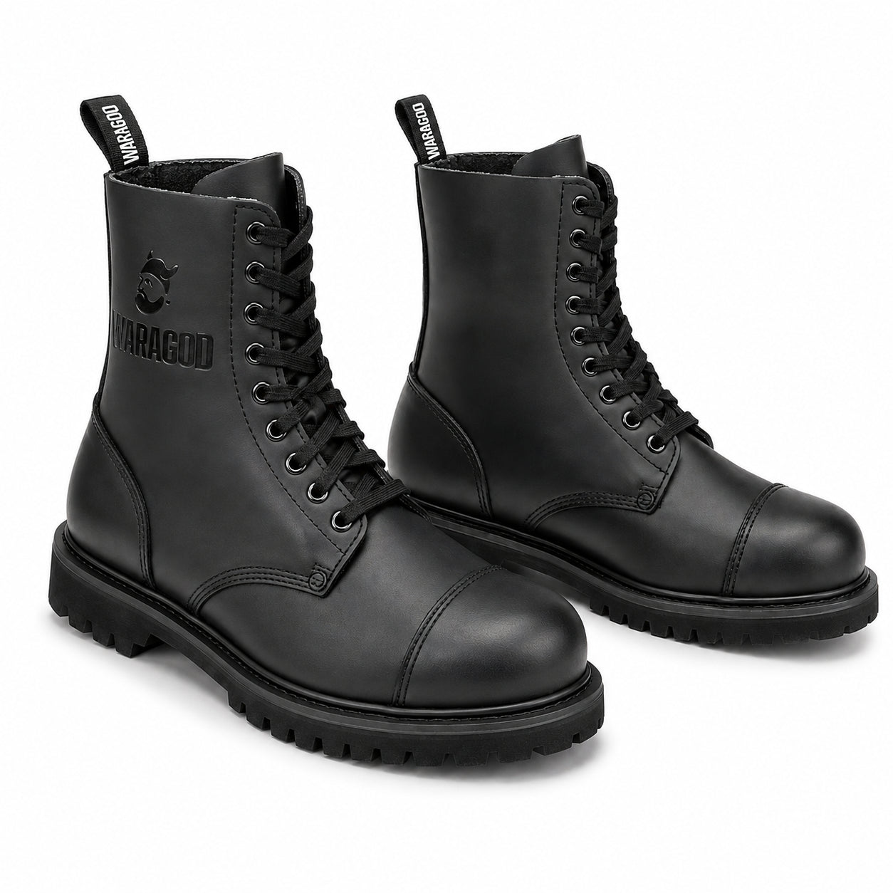 Waragod Jotun leather combat boots, black