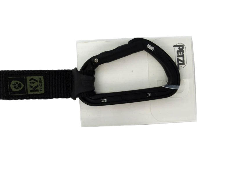 K9 Thorn водило с двойна дръжка и карабина Petzl, черно, XL