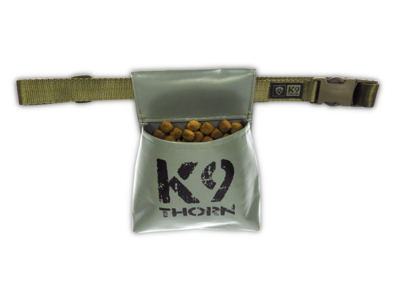K9 Thorn торбичка за магнезий с колан отворена, маслинена