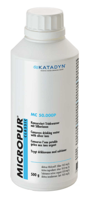 Katadyn Micropur Classic MC 50'000P прах за дезинфекция на вода, 500g